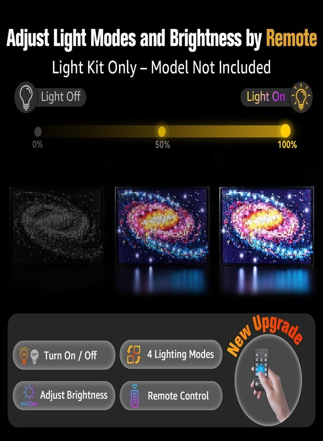 BrickSoul Advanced RC Light Kit for Lego 31212 Milky Way Galaxy Building Set | Upgraded Wireless ON/Off & Dimming & Zonal Lighting with Hidden Cable Tech (31212 Set NOT Included) - Image 3